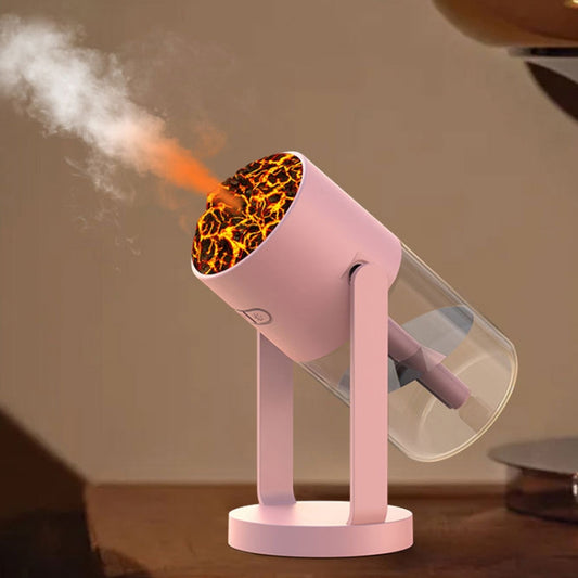 280ml Volcano Cup Rotating Air Humidifier Mini Colorful Ambient Light Car Aroma Diffuser(Pink) by buy2fix