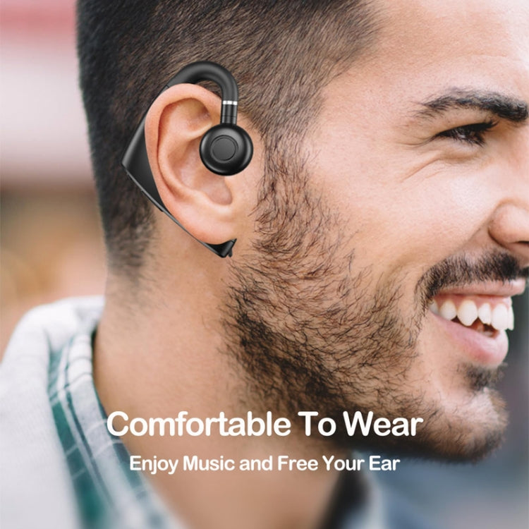 M-W8 Bone Conduction Digital On-Ear Single Ear Bluetooth Earphone(Black) - Bluetooth Earphone by buy2fix | Online Shopping UK | buy2fix