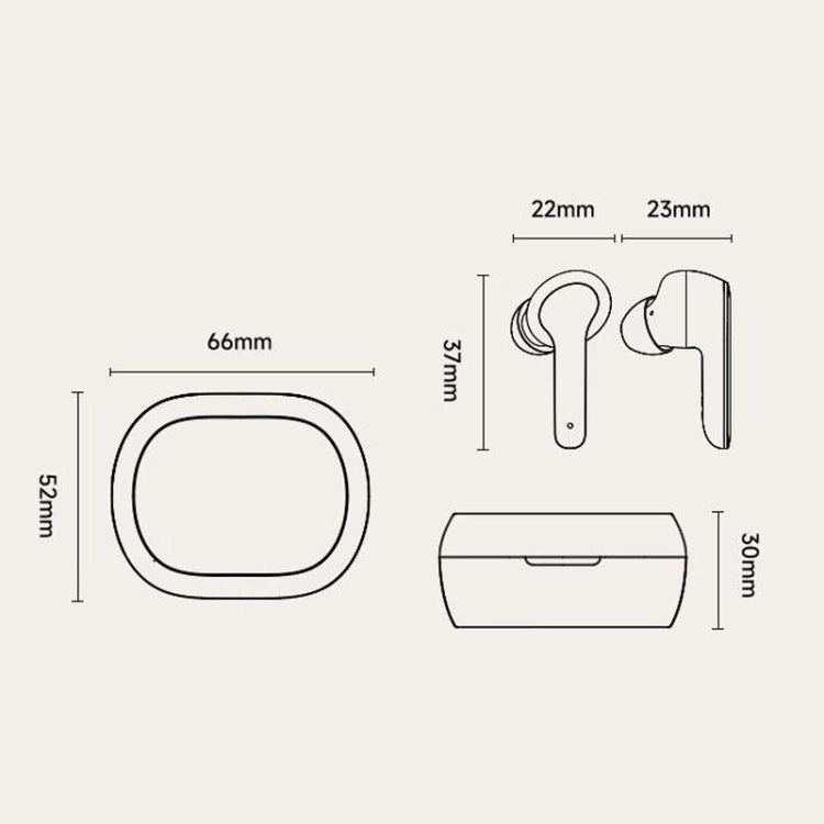 Smart Touch Color Screen Wireless Bluetooth Earphones(White) - Bluetooth Earphone by buy2fix | Online Shopping UK | buy2fix