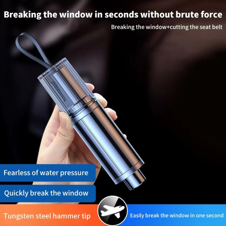 Car Safety Hammer Mini Auto Emergency Escape Glass Window Breaker Portable Seat Belt Cutter(Black) by buy2fix