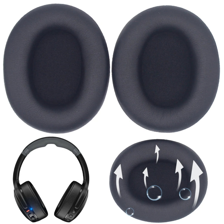 1pair For Skullcandy Crusher ANC 2 Headphone Leather Sponge Cover Gaming Headset Earmuffs(Black) by buy2fix