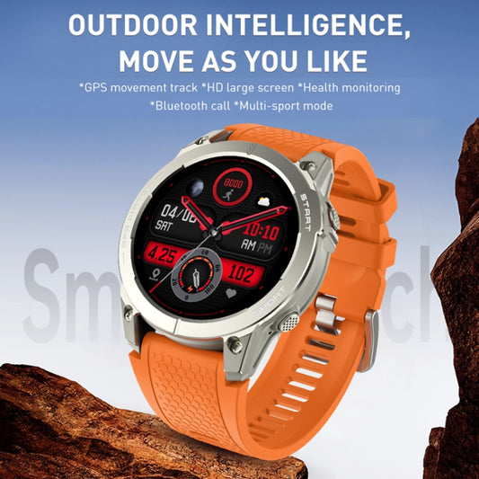 Outdoor Sports Smart Watch 1.43 Inch Ultra HD AMOLED Screen Bluetooth Talking Watch(Orange) by buy2fix