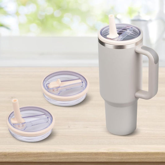 For Stanley 40oz Adventure Quencher Transparent Straw Lid Replacement Parts, Spec: 4pcs /Set White by buy2fix