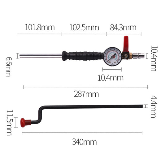 Car Tire Hand-crank Fast Inflation Rod Universal Air Filling Rod With Meter by buy2fix