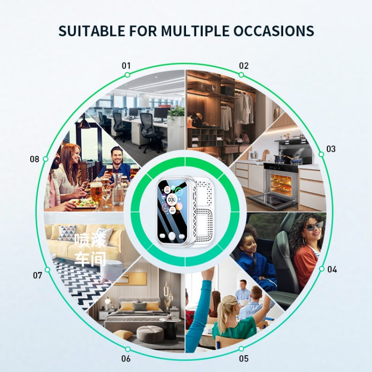 Haze Dust Air Quality Temperature Humidity Detector(Black) by buy2fix