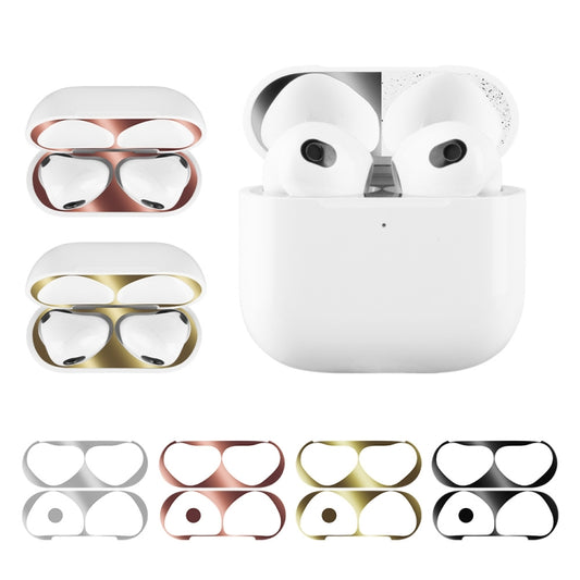 For Apple AirPods 4 Metal Sticker Case(Gold) - Protective Sticker by buy2fix | Online Shopping UK | buy2fix