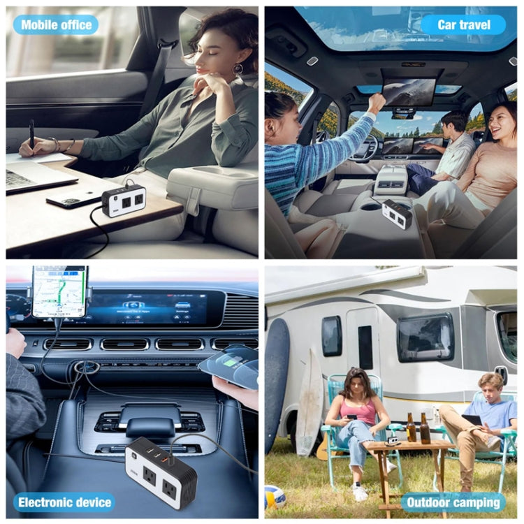 200W Car Inverter Vehicle Plug Power Converter US Plug by buy2fix