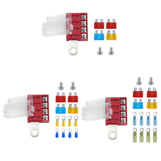 4-way RV Yacht Ignition Protection Battery Terminal Fuse Block, Specification: Three by buy2fix