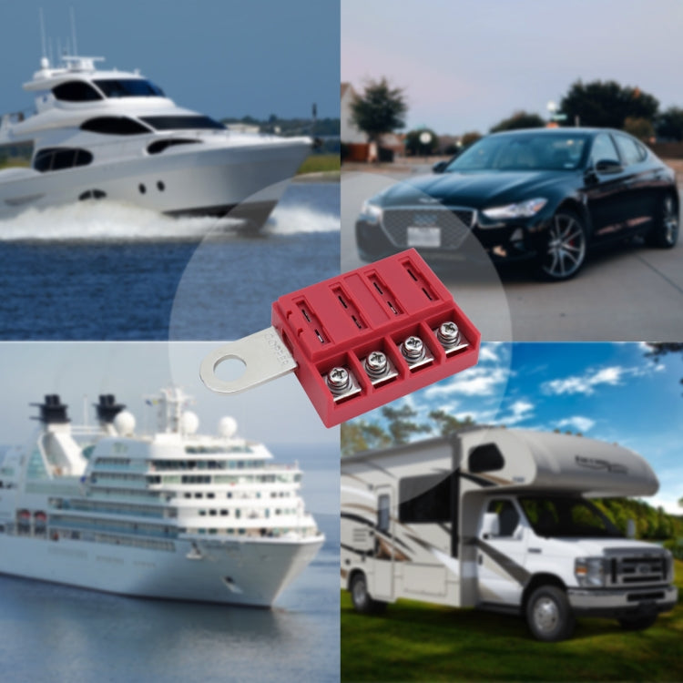 4-way RV Yacht Ignition Protection Battery Terminal Fuse Block, Specification: Two by buy2fix