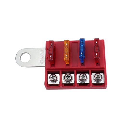 4-way RV Yacht Flame Retardant Waterproof Battery Terminal Fuse Block(Two) by buy2fix