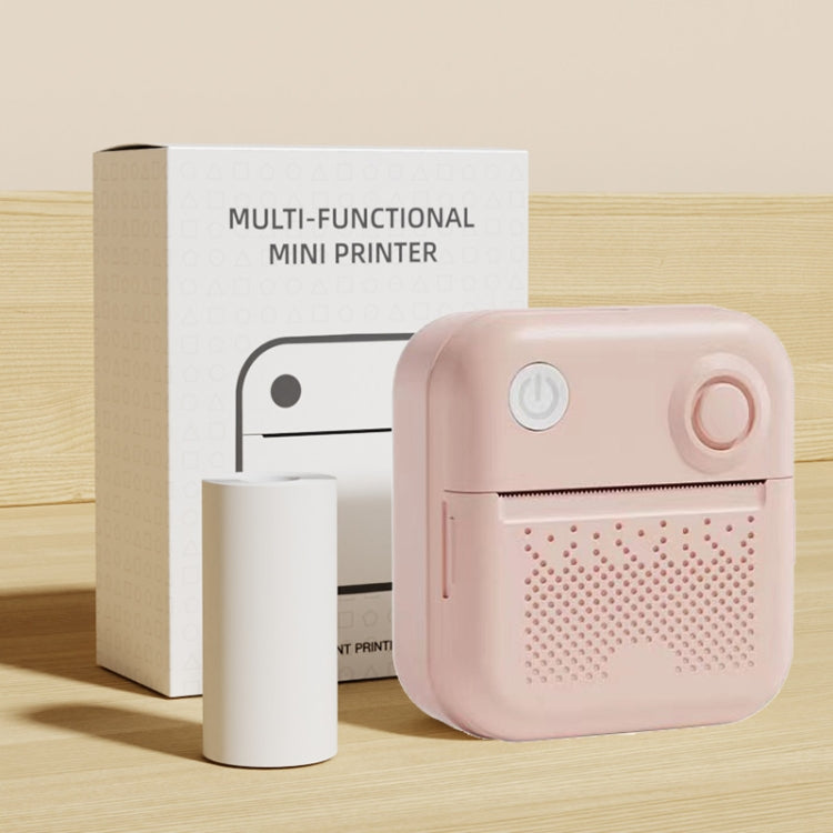 200DPI Mini Label Printer Thermal Inkless Black And White Printer With 1 Roll Printing Paper(Pink) - Receipt Printers by buy2fix | Online Shopping UK | buy2fix