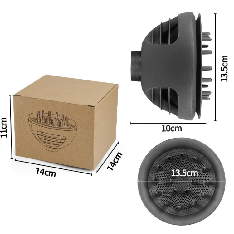 For Dyson HD01 To HD16 Hair Dryer 2 In 1 Diffuser Nozzles Wave+Curl Dual Purpose Diffuser Attachment(Gray) by buy2fix