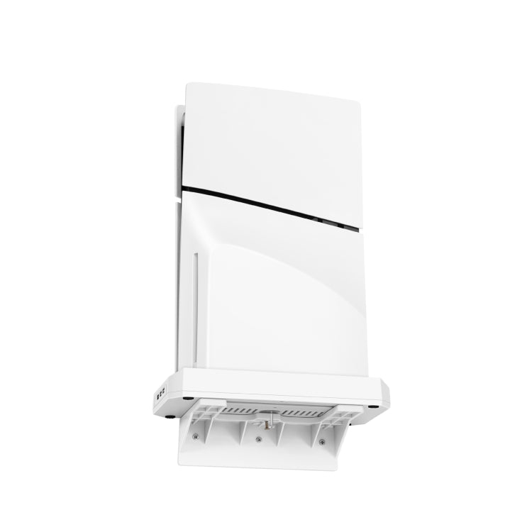 For PS5 Slim Console Wall-mounted Storage Rack With 3 USB2.0 Ports(White) - Holder by buy2fix | Online Shopping UK | buy2fix