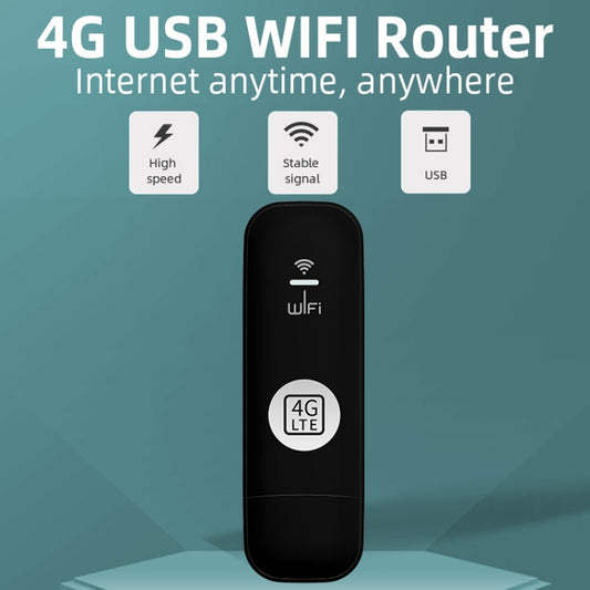Global Edition 4G UFI LTE WiFi Dongle Wireless Router Plug-in NIC Router(Black) by buy2fix