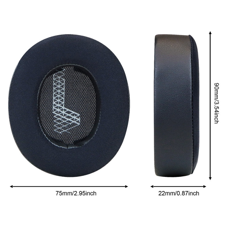 For JBL Live 500BTNC 2pcs Ice Feeling Gel Headphone Cover Sponge Ear Muff Leather Case(Black) by buy2fix
