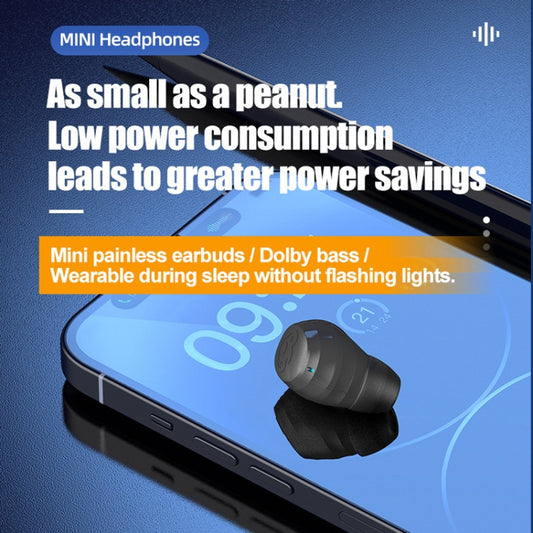 Q1 Mini Single Ear With Charging Compartment Wireless Invisible Stereo Bluetooth Earphone(Black) - Bluetooth Earphone by buy2fix | Online Shopping UK | buy2fix