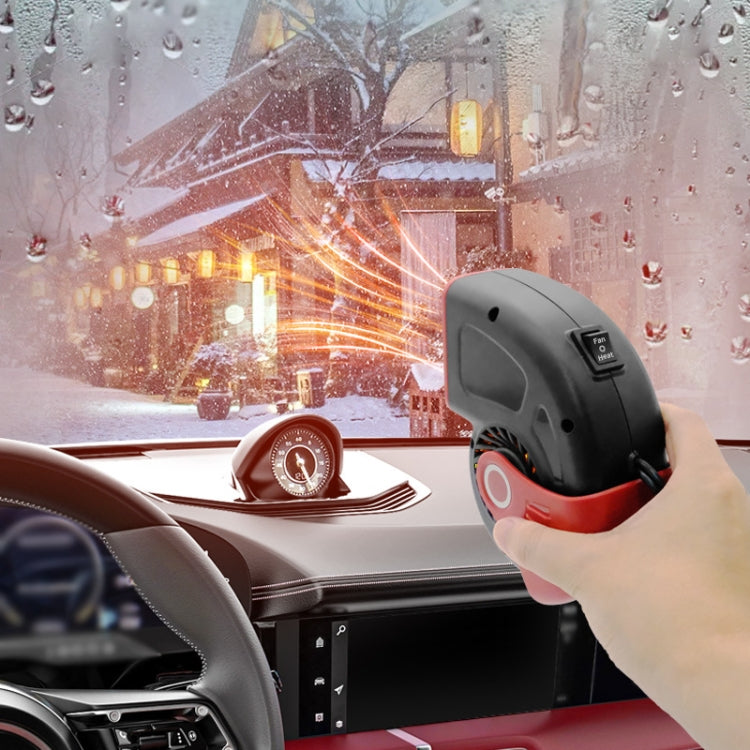 Portable Car Heater Small Fan Defogger, Color: 24V Black by buy2fix