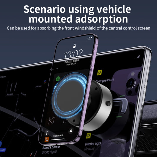 AIMITE X11 Car Vacuum Adsorption Cell Phone Magnetic Holder Universal Adjustable Navigation Support Bracket(Black Ordinary Model) by AIMITE