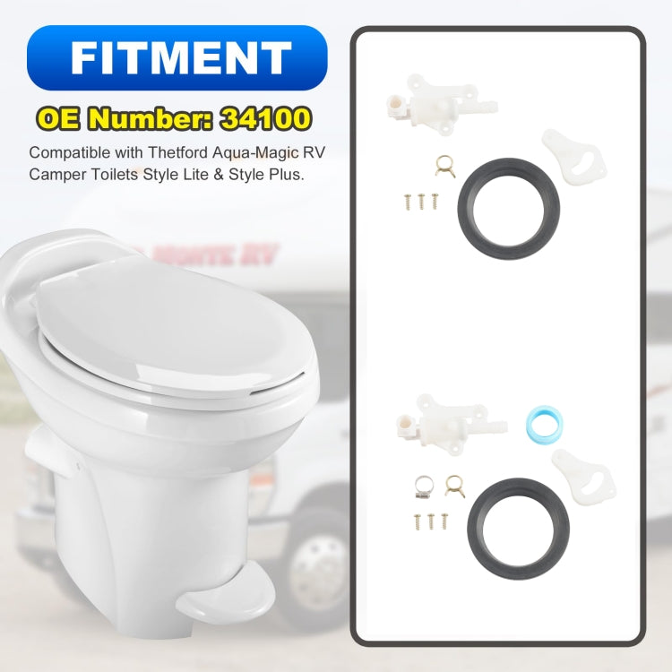 RV Toilet Water Module Components For Thetford Aqua-Magic, Model: A10109+Hose Clamp+Raw Tape by buy2fix