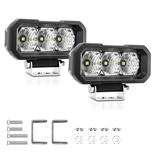 E23 40W 9V-30V 5 Inch Waterproof 3-Eye Headlight(Spotlight White Light) by buy2fix
