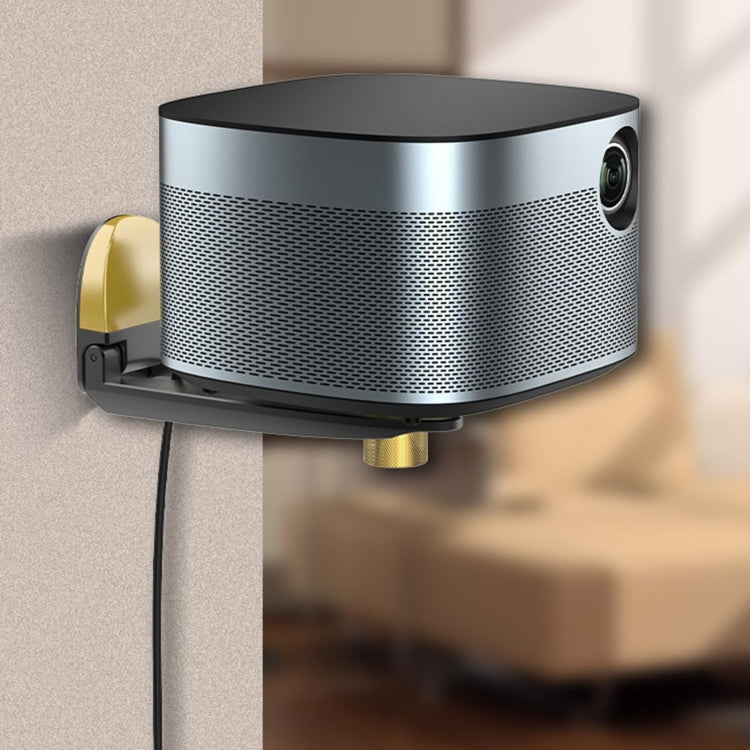 Aluminum Alloy Pan Head Adjustable Foldable Projector Wall Mount(Coffee Gold) by buy2fix