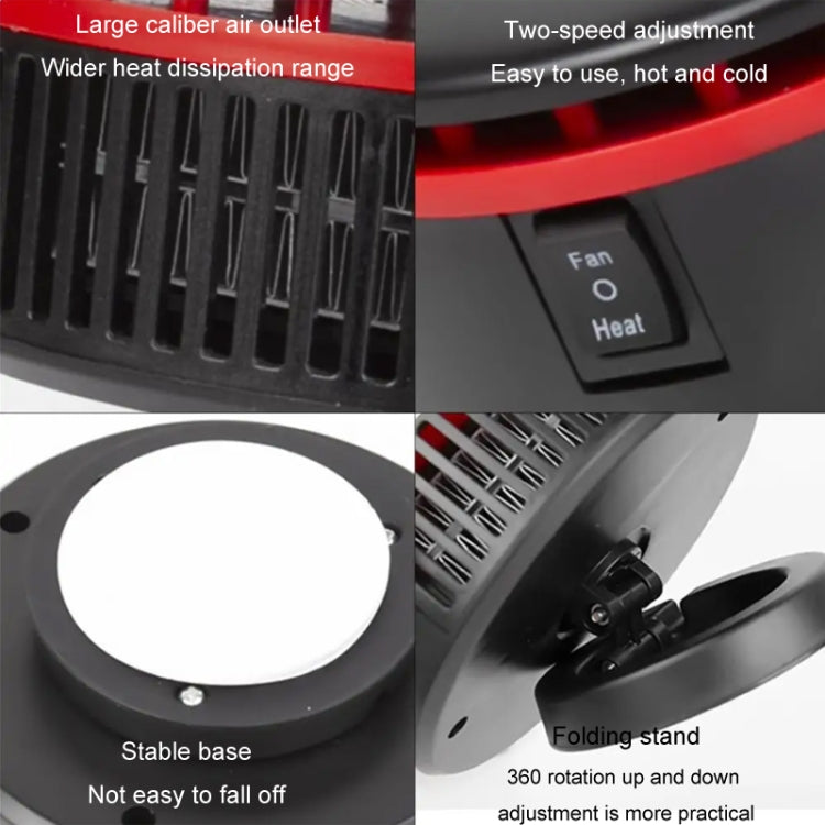 12V Car Heater 360 Adjustable Defogging Defrosting Heating Fan Heating Cooling Function Windscreen Defroster Demister(Black Yellow) by buy2fix