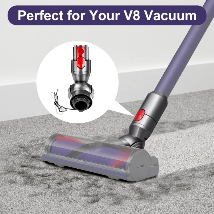 For Dyson V8 V10 Vacuum Cleaner Direct Drive Head Elbow Connector with Wheels Repair Parts by buy2fix