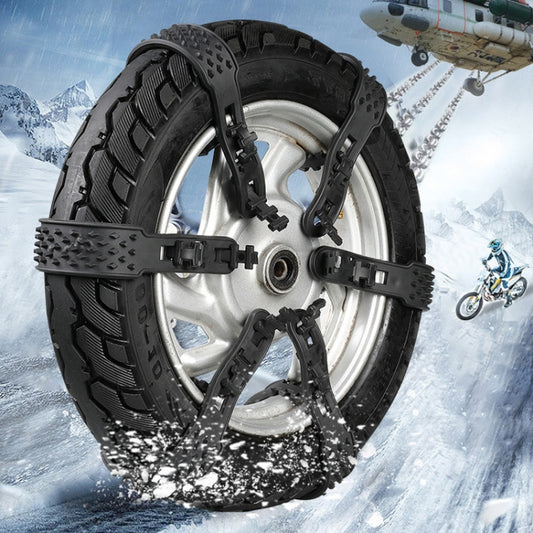 Electrical Bicycle And Motorcycle Winter Snow Tire Anti-Skid Chain(Black) by buy2fix