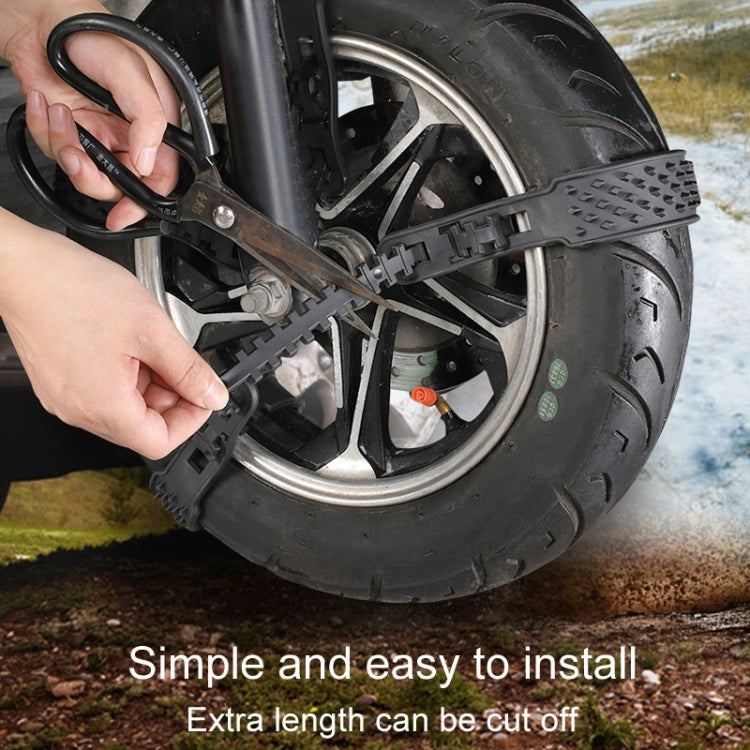 Electrical Bicycle And Motorcycle Winter Snow Tire Anti-Skid Chain(Black) by buy2fix