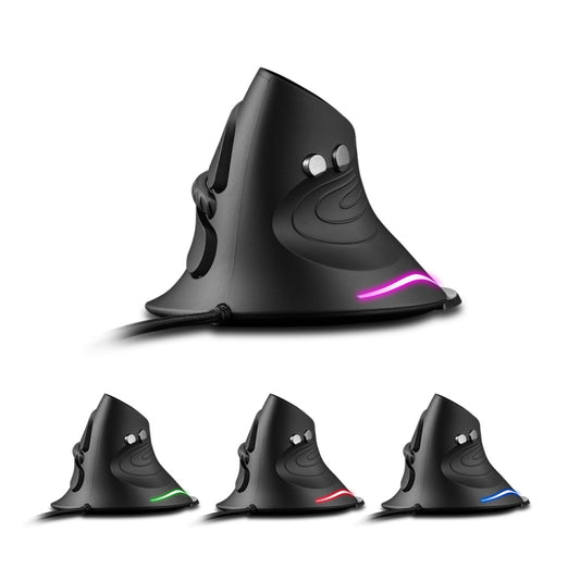 ZELOTES T30 6-keys Vertical Grip Detachable Ergonomic Wired Mouse(7-color Breathing Light) by ZELOTES
