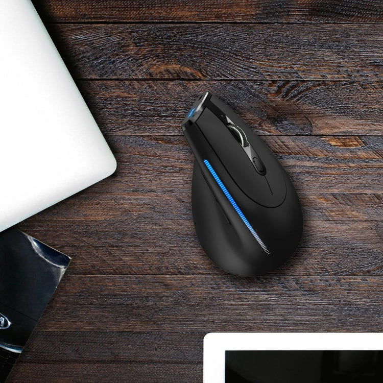 ZELOTES F36A 6-Buttons Vertical Grip Ergonomic Rechargeable Wireless Mouse(Black) by ZELOTES