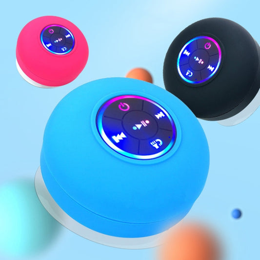 Bathroom Suction Cup Waterproof Bluetooth Stereo Portable Home Outdoor Dazzling Colorful Speaker(Red) - Waterproof Speaker by buy2fix | Online Shopping UK | buy2fix