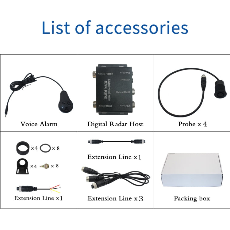 360-degree Detection Reversing Visual AHD Digital Radar(PZ624) by buy2fix