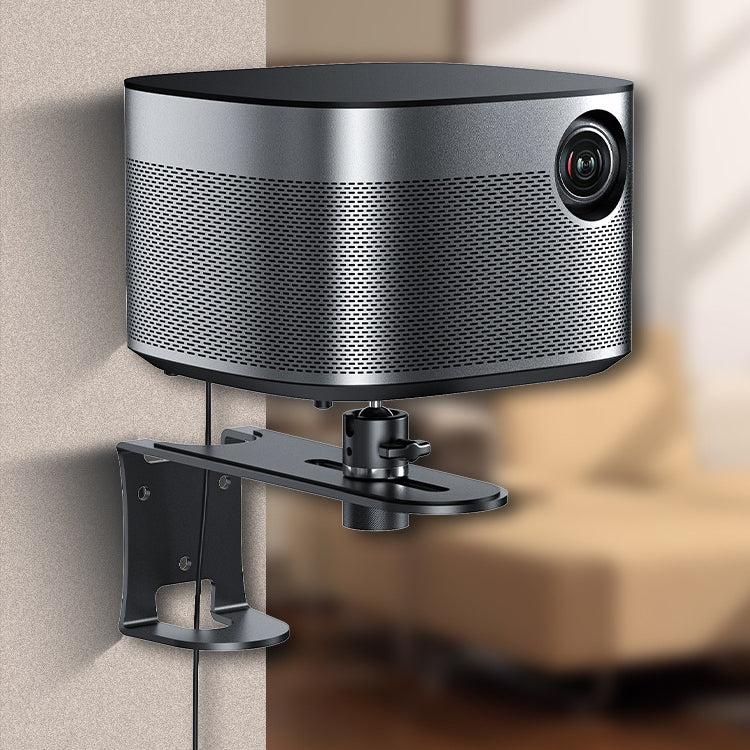 Metal Telescopic Adjustable PTZ Projector Wall Mount Bracket(Black) by buy2fix