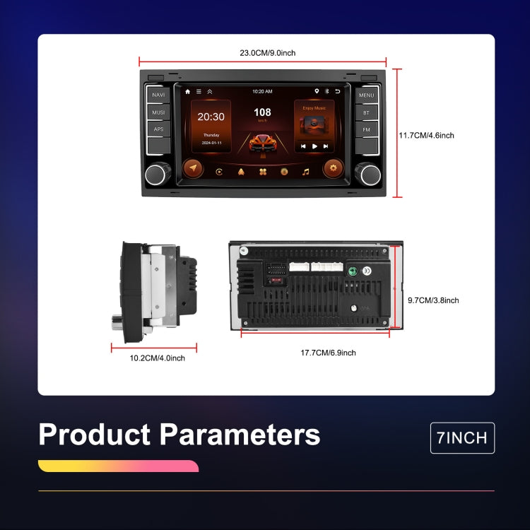 2+64G For Volkswagen Touareg 7-Inch Car WiFi Player Android 13 System Support CarPlay/Android Auto With AHD Camera and Mic by buy2fix