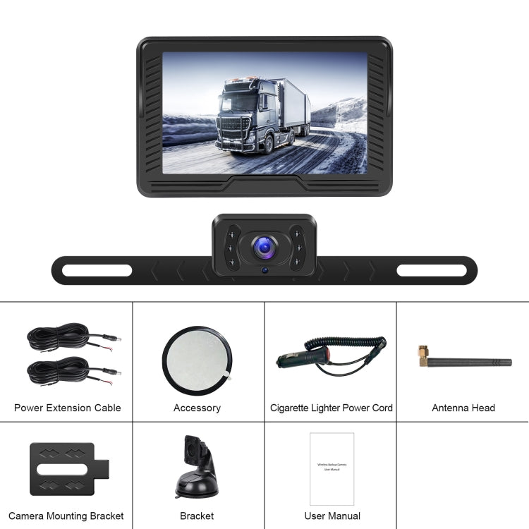 4.3-inch Car Reversing Camera & Monitor Set Rear View Dash Cam Standard by buy2fix