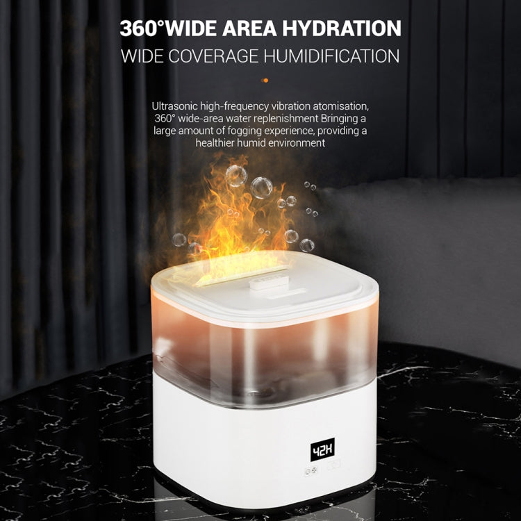 JSQ-58 1.1L large Capacity Digital Display Flame Atomization Humidifier, Color: Matt Black(UK Plug) by buy2fix
