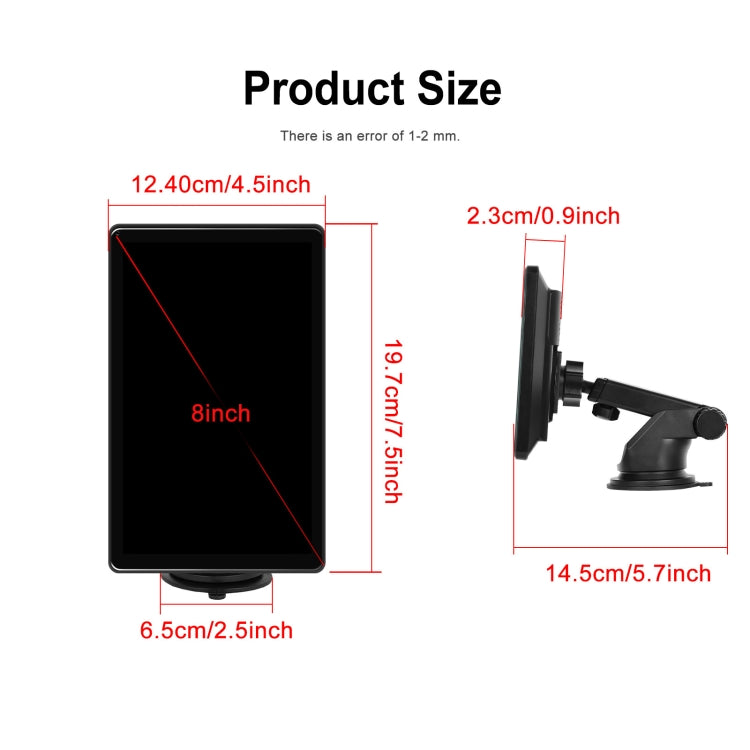 8-inch Car Full Touch Screen Player Supports Horizontal and Vertical CarPlay / Android Auto, Spec: Standard by buy2fix