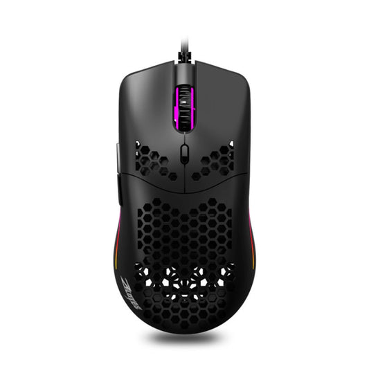 ZELOTES C7 7-buttons RGB Lighting Hollow Computer Office Wired Mouse(Black) by ZELOTES