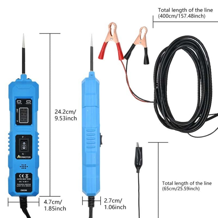 EM286 Multifunctional Car Circuit Electrical System Driving Test Pen, Style: Blue 4m by buy2fix