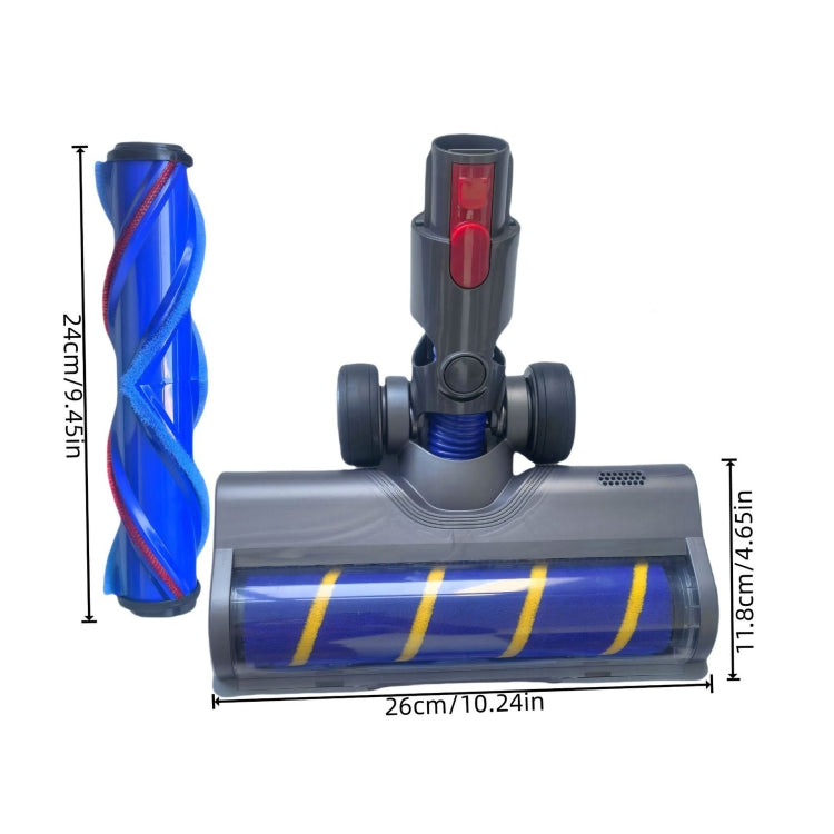 For Dyson V6 / V7 / V8 / V10 / V11 / V15 Soft Velvet Floor Brush & Direct Drive Roller Set with LED Light by buy2fix