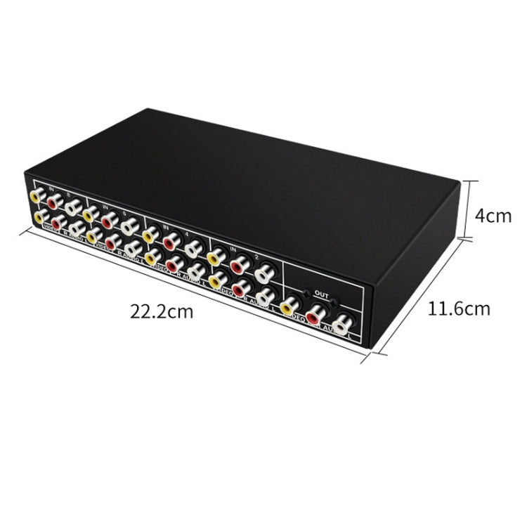 VSW81 AV 8 In 1 Out Audio and Video Switcher RCA Switch Splitter(Black) - Splitter Adapter by buy2fix | Online Shopping UK | buy2fix