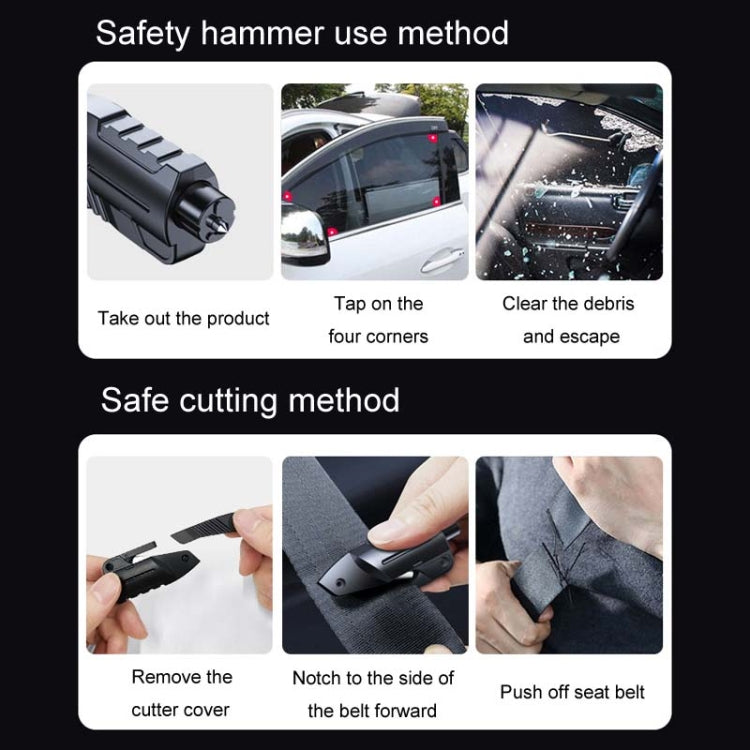 9721 Car Multifunctional Emergency Escape Window Breaking Safety Hammer by buy2fix