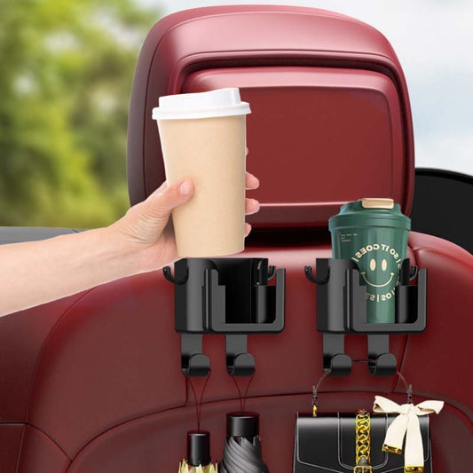 2pcs Car Multifunctional Cup Holder Vehicle Backseat Hook(Black 9976) by buy2fix