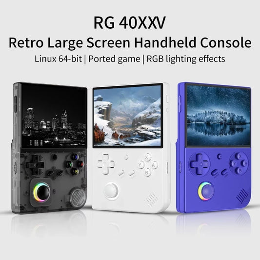 ANBERNIC RG40XXV Vertical HD Screen Joystick Game Console With Ambient Light Portable Retro Handheld Console, Size: 64GB(Black) - Pocket Console by ANBERNIC | Online Shopping UK | buy2fix