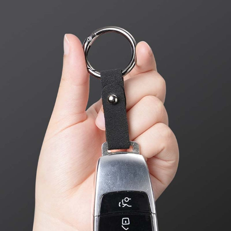 2pcs Simple Universal Car Keychain Metal Spring Ring DIY Pendant Decorations(Black) by buy2fix