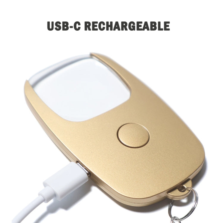 5x Magnifying Glass with Light & Keychain Rechargeable Magnifier for Elderly Reading(Silver) by buy2fix