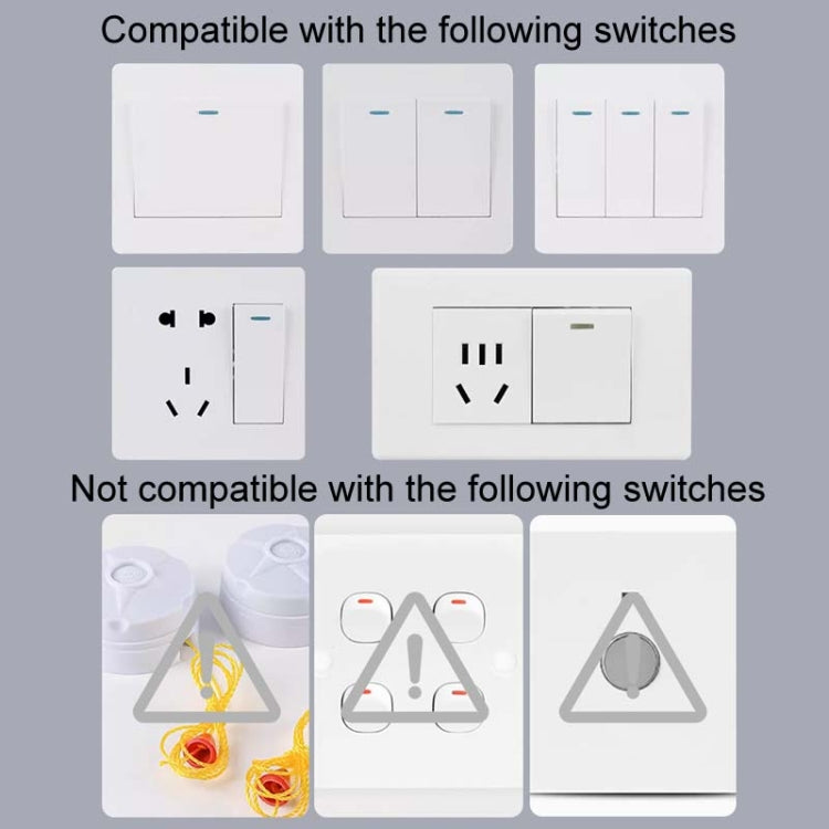 HanPai Heightened Intelligent Remote Control Home Use No Wiring Lazy Lights Off Tool(RF Model White) by buy2fix