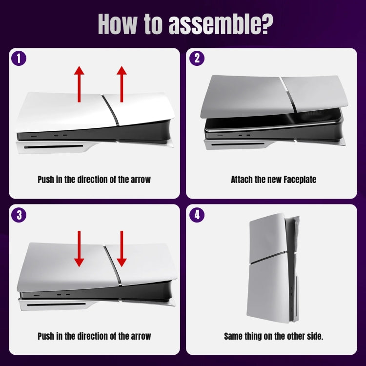 For PS5 Slim Replacement Faceplate Shell Detachable Protective Case, Model: Digital Edition Gray - Cases by buy2fix | Online Shopping UK | buy2fix