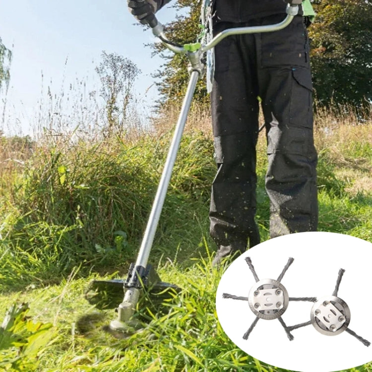 Steel Wire Weeding Wheel Twisted Wire Weeding Disc Mower Blade Accessories, Spec: 3-heads by buy2fix